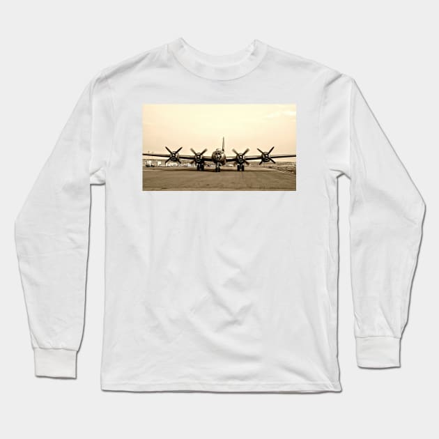 B-29 Bomber Plane - Classic Aircraft Long Sleeve T-Shirt by Scubagirlamy